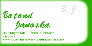 botond janoska business card